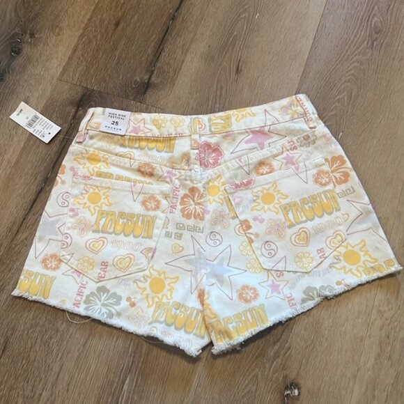 PacSun Print High Rise Festival Shorts 25 - Picture 4 of 8